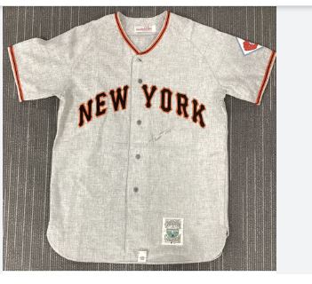 Breaking: In Memory Of Mays, Former Giant McCutchen Wears An Autographed Jersey.